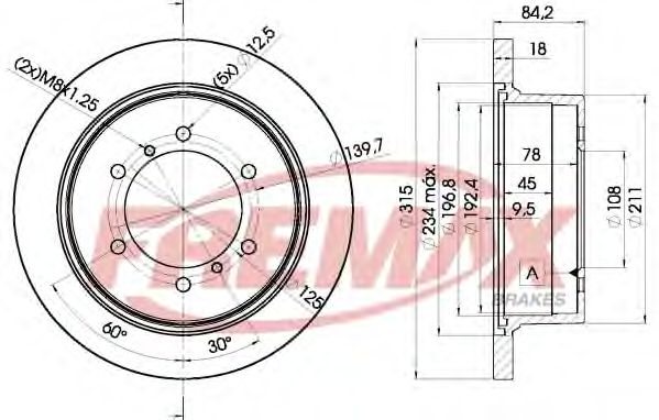 Диск тормозной | зад | - FREMAX BD-8797