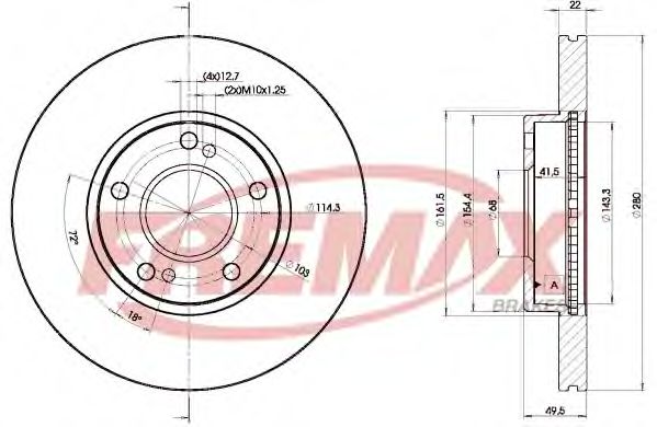 Диск тормозной | перед | - FREMAX BD-8801