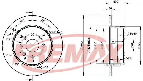 Тормозной диск | зад | - FREMAX BD-9209
