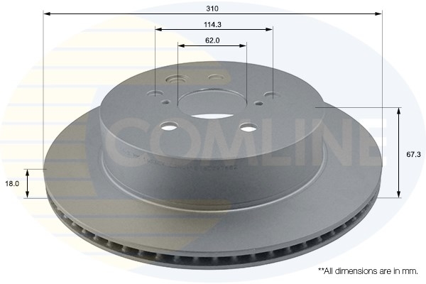 Диск тормозной | зад | - Comline ADC01123V
