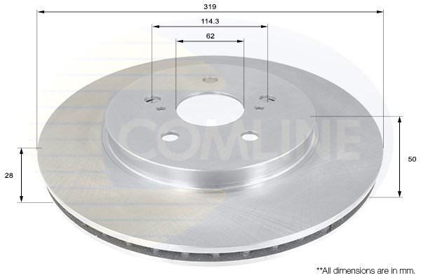 Диск тормозной | перед | - Comline ADC01158V