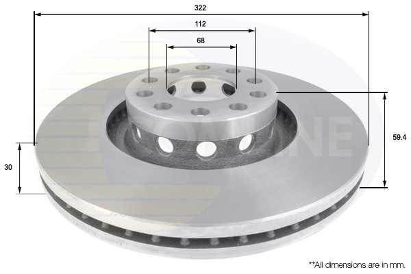 Диск тормозной | перед | - Comline ADC1435V