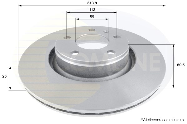 Диск тормозной | перед | - Comline ADC1470V