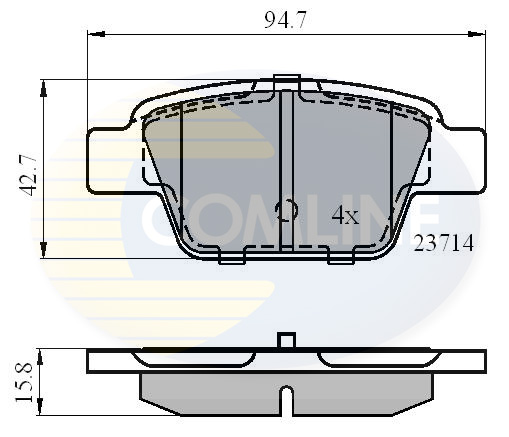 Колодки тормозные дисковые | зад | - Comline CBP01039