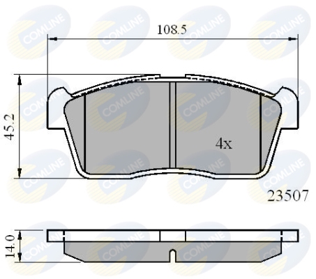 Колодки тормозные дисковые | перед | - Comline CBP01113