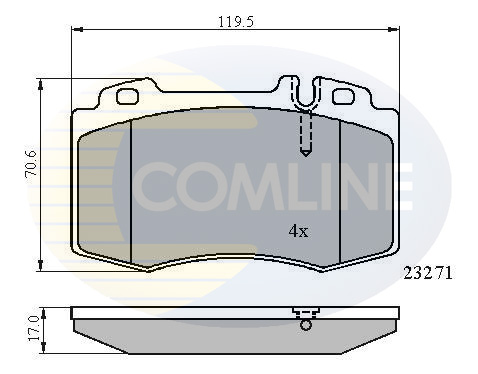 Колодки тормозные дисковые | перед | - Comline CBP01117
