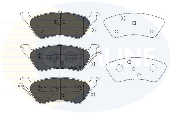 Колодки тормозные дисковые | зад прав/лев | - Comline CBP01164