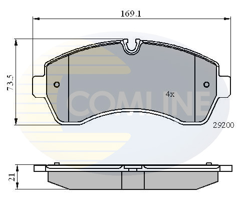 Колодки тормозные дисковые | перед | - Comline CBP01569