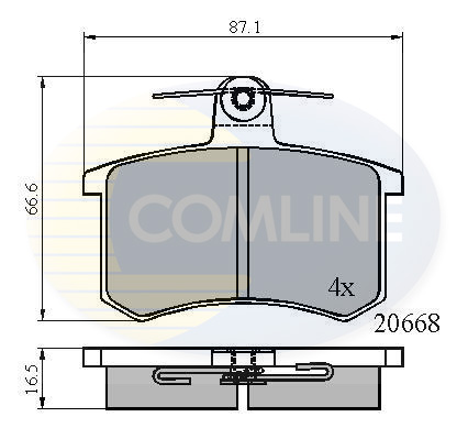 Колодки тормозные дисковые | зад | - Comline CBP0558