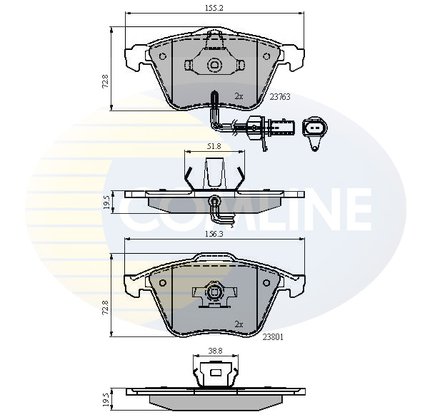 Колодки тормозные дисковые | перед | - Comline CBP11753