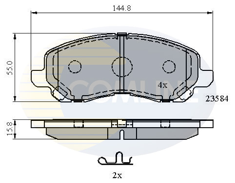 Колодки тормозные дисковые | перед | - Comline CBP31256