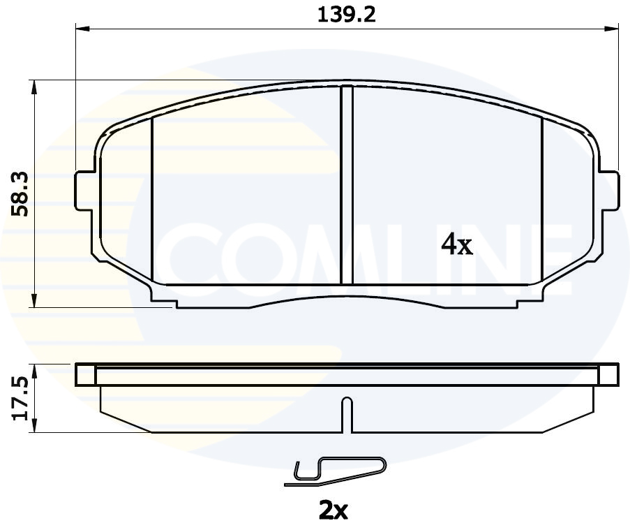 Колодки тормозные дисковые | перед | - Comline CBP31724
