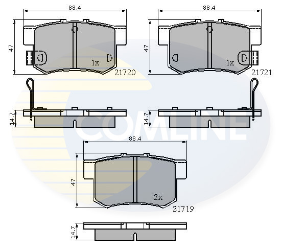 Колодки тормозные дисковые | зад прав/лев | - Comline CBP3445