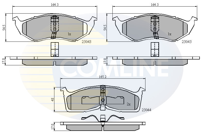 Колодки тормозные дисковые | перед | - Comline CBP3850