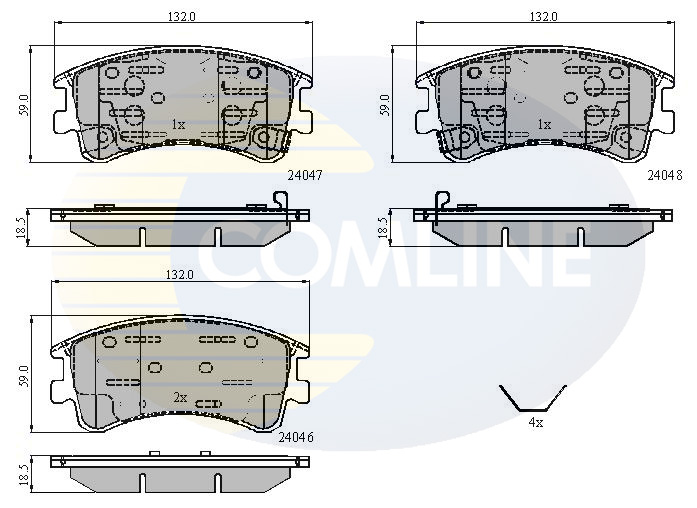 Колодки тормозные дисковые | перед | - Comline CBP3950