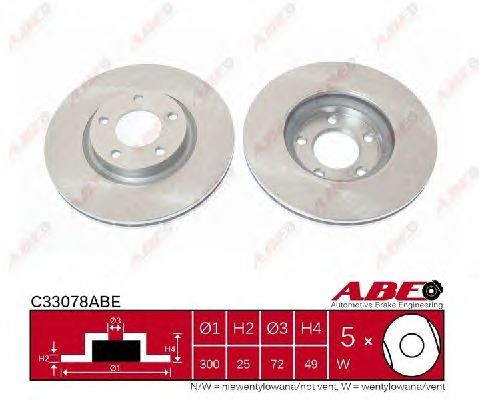 Диск тормозной - Abe C33078ABE