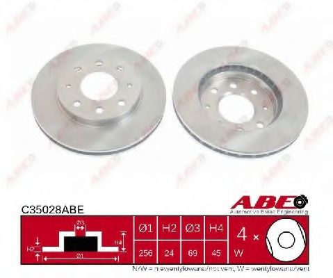 Диск тормозной - Abe C35028ABE