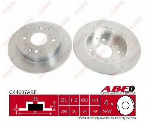 Диск тормозной | зад | - Abe C44007ABE