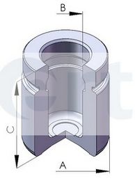 Поршень, корпус скобы тормоза | зад | - ERT 150572-C