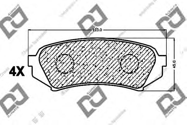 Колодки тормозные дисковые | зад | - DJ PARTS BP1006