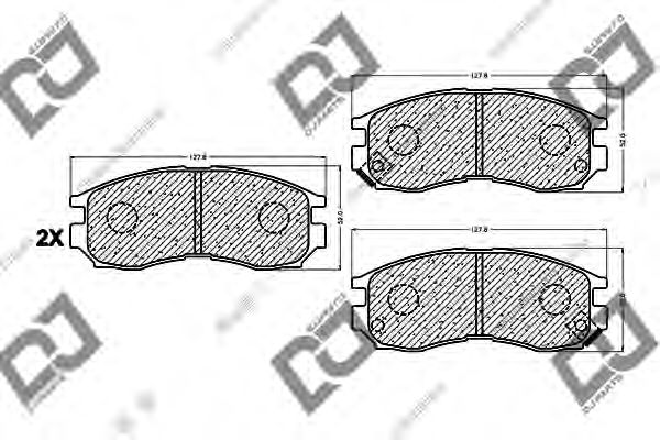 Колодки тормозные дисковые | перед | - DJ PARTS BP1020