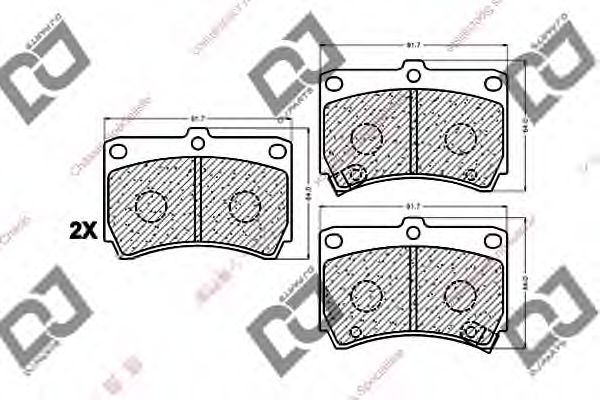 Колодки тормозные дисковые | перед | - DJ PARTS BP1027