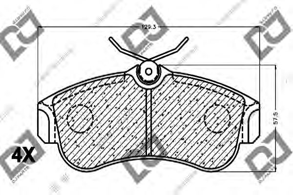 Колодки тормозные дисковые | перед | - DJ PARTS BP1091