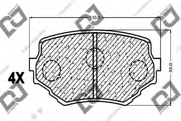 Колодки тормозные дисковые | перед | - DJ PARTS BP1097