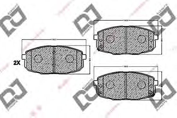 Колодки тормозные дисковые | перед | - DJ PARTS BP1109