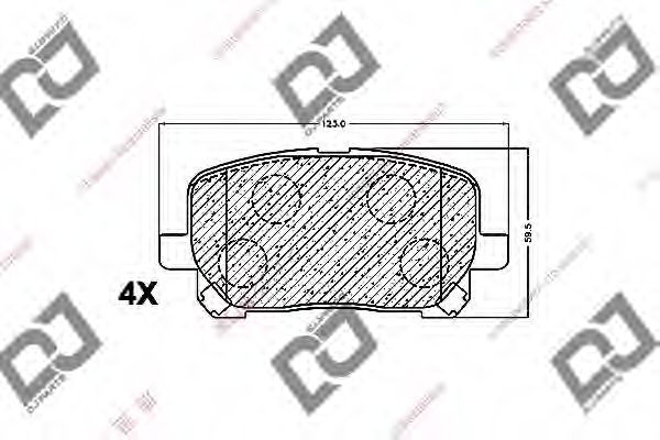 Колодки тормозные дисковые | перед | - DJ PARTS BP1245
