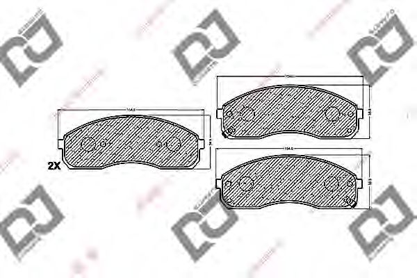 Колодки тормозные дисковые | перед | - DJ PARTS BP1290