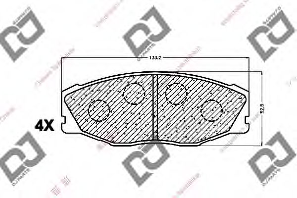Колодки тормозные дисковые | перед | - DJ PARTS BP1401