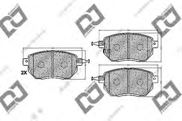 Колодки тормозные дисковые | перед | - DJ PARTS BP1409