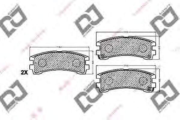 Колодки тормозные дисковые | перед | - DJ PARTS BP1472