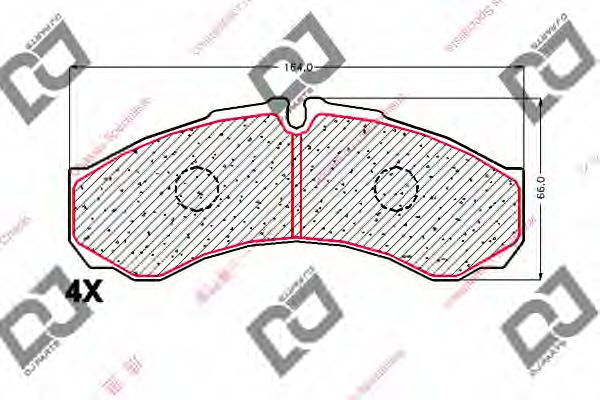 Колодки тормозные дисковые | перед | - DJ PARTS BP1914