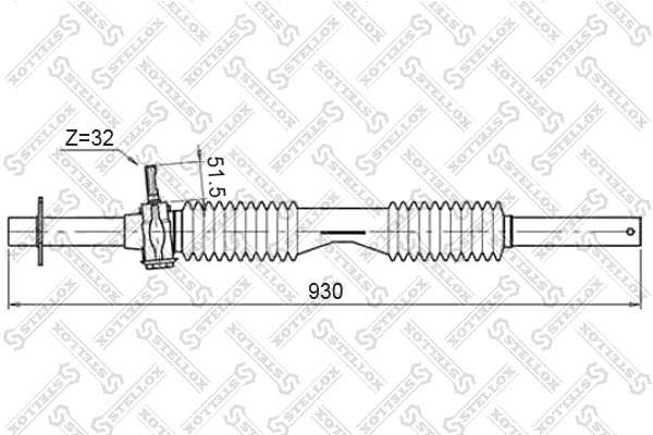 Рейка рулевая механ.без рулевых тяг Audi - Stellox 00-35008-SX