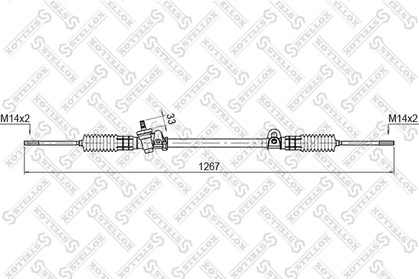Рейка рулевая мех-ская 51762 Ford - Stellox 00-35013-SX