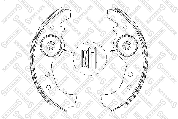 Колодки барабанные Fiat Regata/Ritmo/Uno | зад | - Stellox 026 101-SX