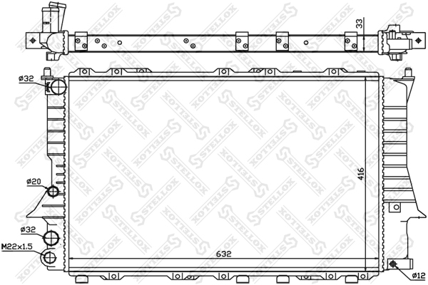 Радиатор Audi 100/a6 2.0-2.5TDi 90-97 - Stellox 10-25018-SX