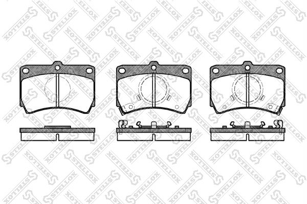 Колодки дисковые п. Mazda 323 1.1 85-89 | перед | - Stellox 223 002-SX