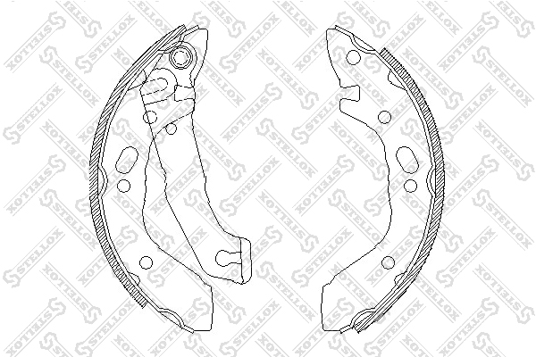 Колодки барабанные Hyundai Poni 89-95 | зад | - Stellox 412 100-SX