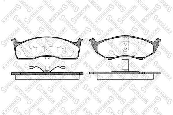 Колодки тормозные дисковые | перед | - Stellox 458 020B-SX
