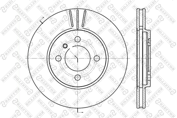 Диск торм. пер. BMW e30/z1 1.6-2.4d m10- | перед | - Stellox 6020-1509V-SX