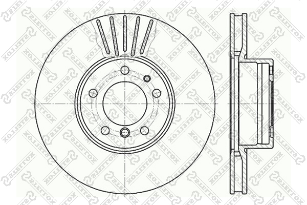 Диск торм. пер. BMW e38/e39 3.5/4.0/5.0 | перед | - Stellox 6020-1532V-SX