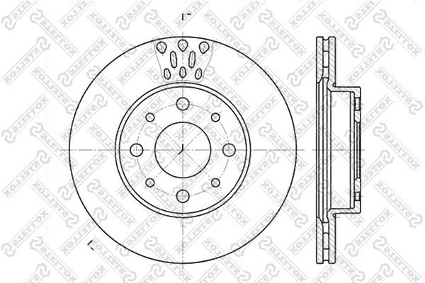 Диск торм. пер. Fiat Palio 1.0-1.6/1.7td | перед | - Stellox 6020-2331V-SX