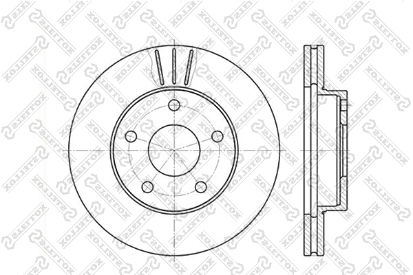 Диск торм. пер. Ford Scorpio 2.0 86-94 | перед | - Stellox 6020-2524V-SX
