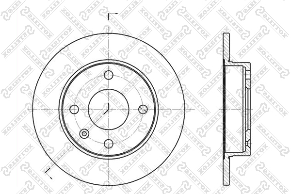 Диск торм.пер Ford Fiesta/Orion 1.8d 89> | перед | - Stellox 6020-2526-SX