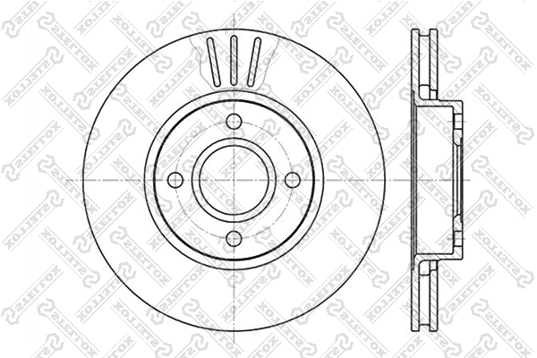 Диск торм. пер. Ford Mondeo/Scorpio 1.8- | перед | - Stellox 6020-2542V-SX