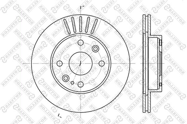 Диск торм. пер. Mazda 323 1.3-1.7d 89-94 | перед | - Stellox 6020-3223V-SX