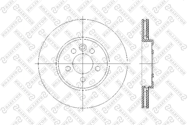 Диск торм. пер. Rover 75 1.8-2.5/2.0td 9 | перед | - Stellox 6020-4013V-SX